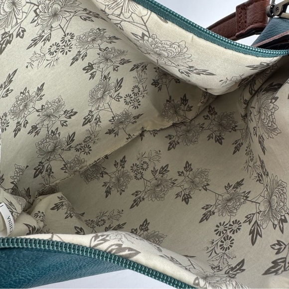 Faux Leather Crossbody Bag M/L Size Teal Tote Convertible to Pouch Purse NWOT - Picture 6 of 6